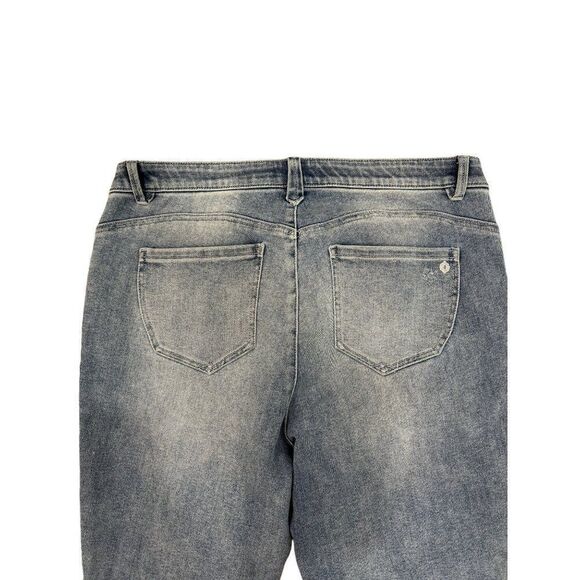 Democracy ABsolution Tummy Control Panel Raw Hem Jeans 18 W - Picture 7 of 10